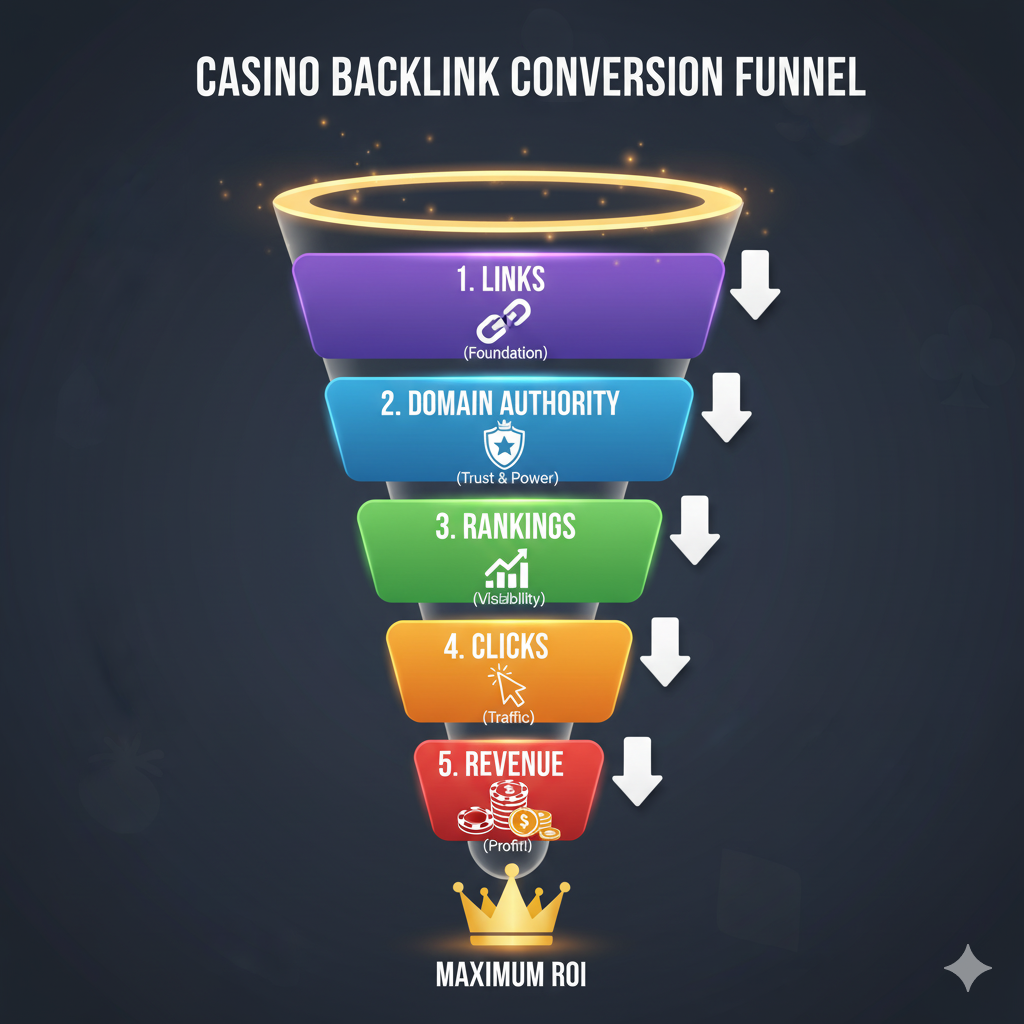 casino backlinks coversion funnel