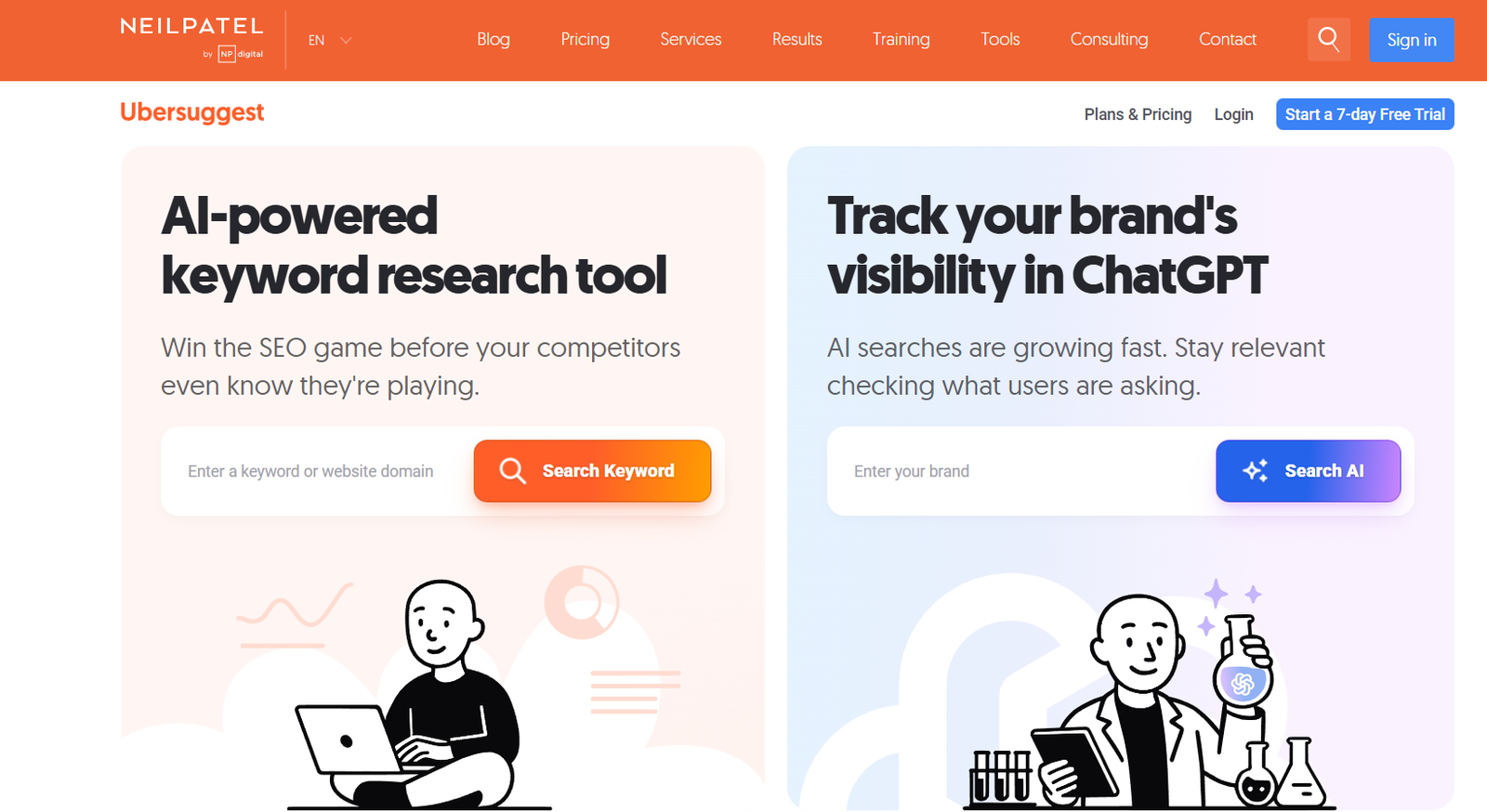ubersuggest for cannabis seo keywords performance